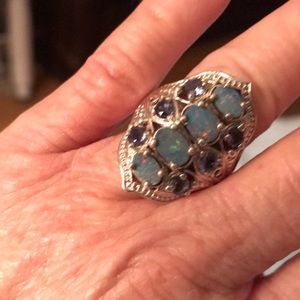 Blue Opal Ring//